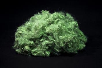 Grøn hul polyester staple fiber